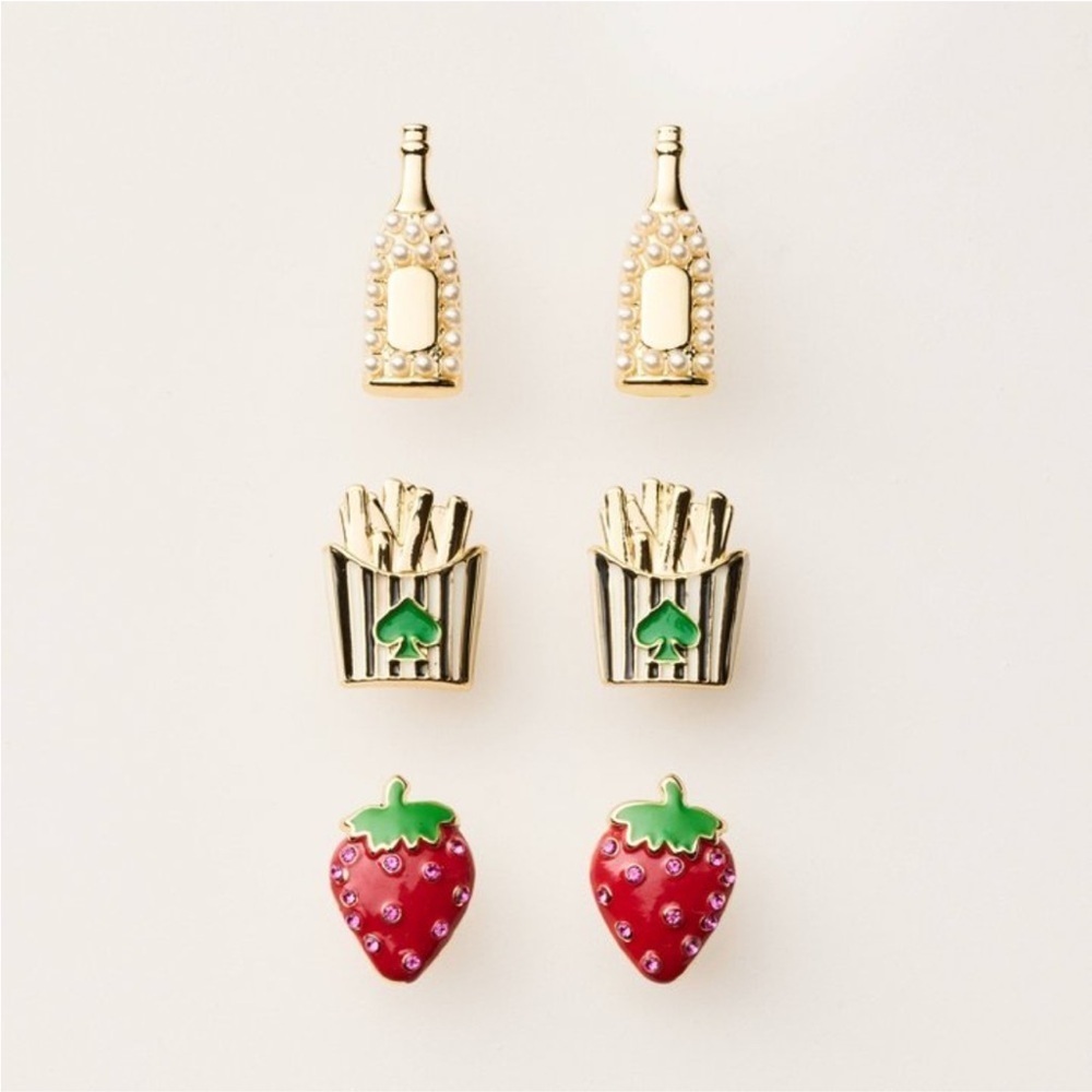 Kate Spade x Target 3-Pack Mixed Novelty Stud Earrings